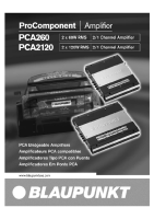 Blaupunkt PCA-260 - Owners Manual